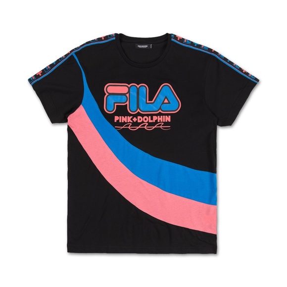 Fila X Pink Dolphin Heritage Tee Black 